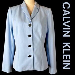 CALVIN KLEIN Powder Blue Blazer, Size 8.